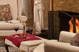 wine, fireplace