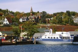 Le Chateau is visible in this shot taken from the Bayfield dock