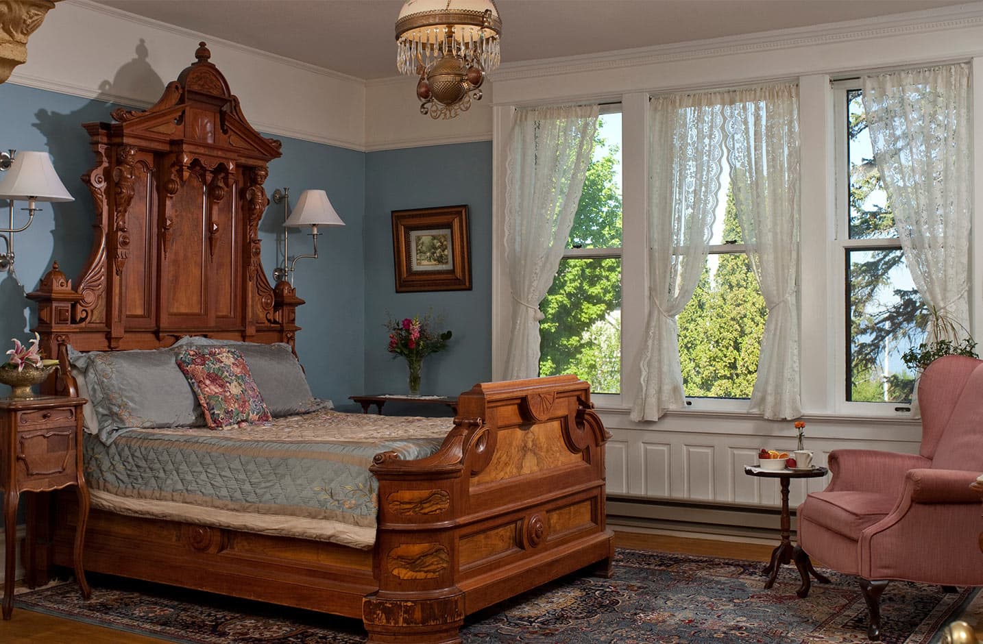 Ornate Wood Bed