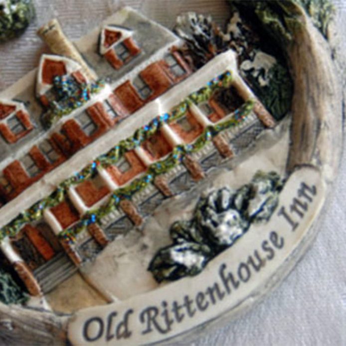 ornament wreath that says Old Rittenhouse Inn