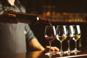 Photo of wine being poured at a Wisconsin Dells Winery