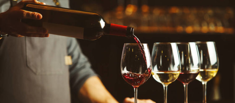 Photo of wine being poured at a Wisconsin Dells Winery