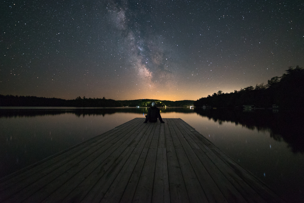 stargazing in Bayfield Wisconsin overlooking Lake Superior