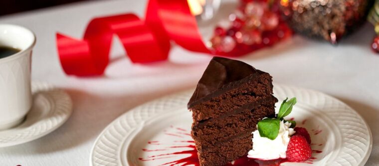 Dessert at our romantic hotel in Bayfield, Wisconsin